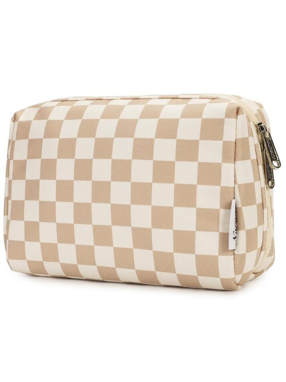 Checkered Makeup Bag Travel Cosmetic Bag Organizer Toiletry Bag Make Up Bags wit